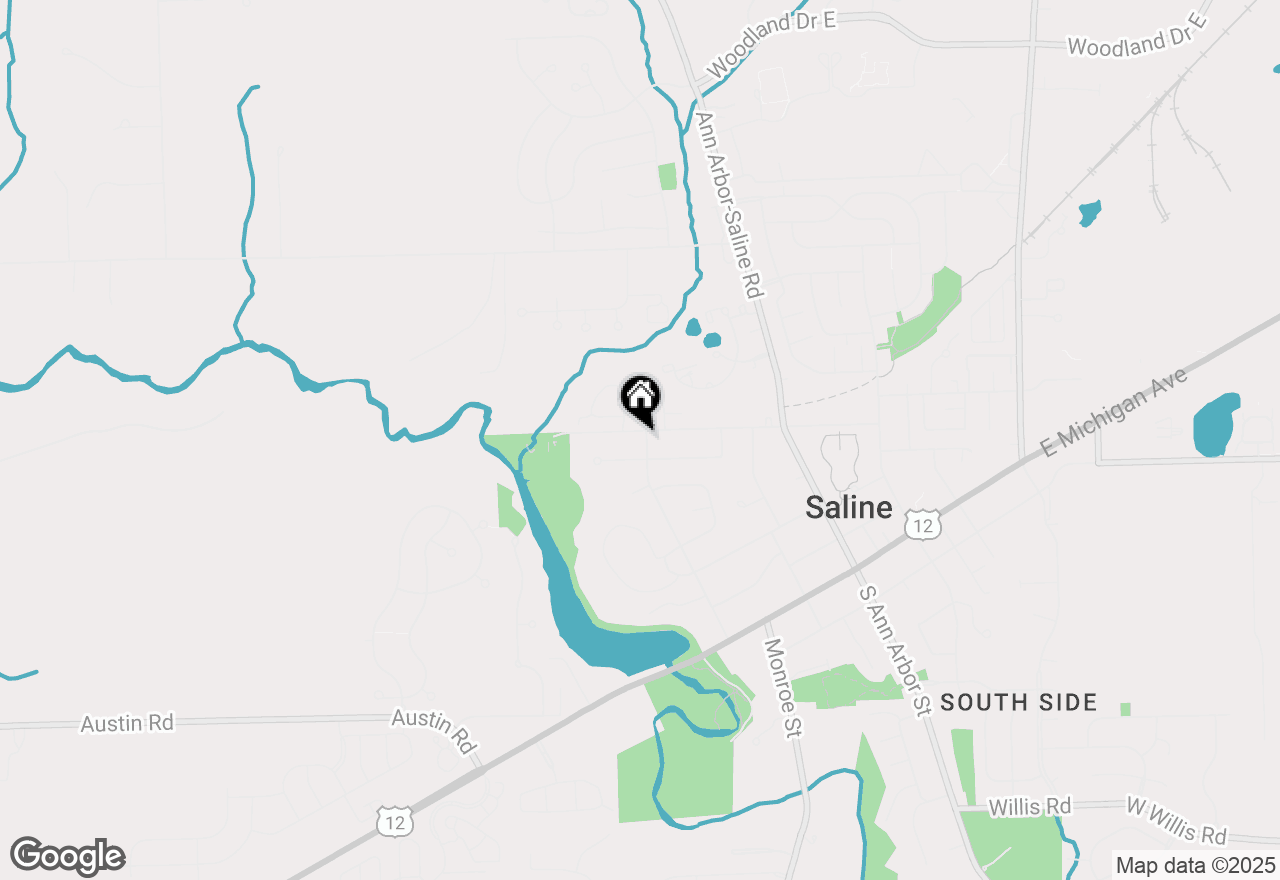 Map of 407 W Bennett Street, Saline, MI 48176