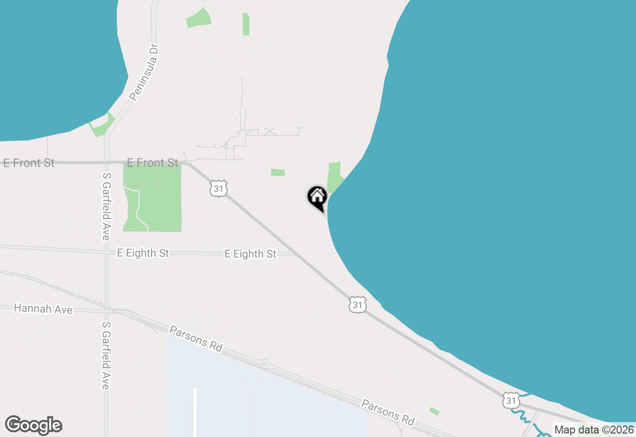 Map of 340 S East Bay Boulevard, Traverse City, MI 49686
