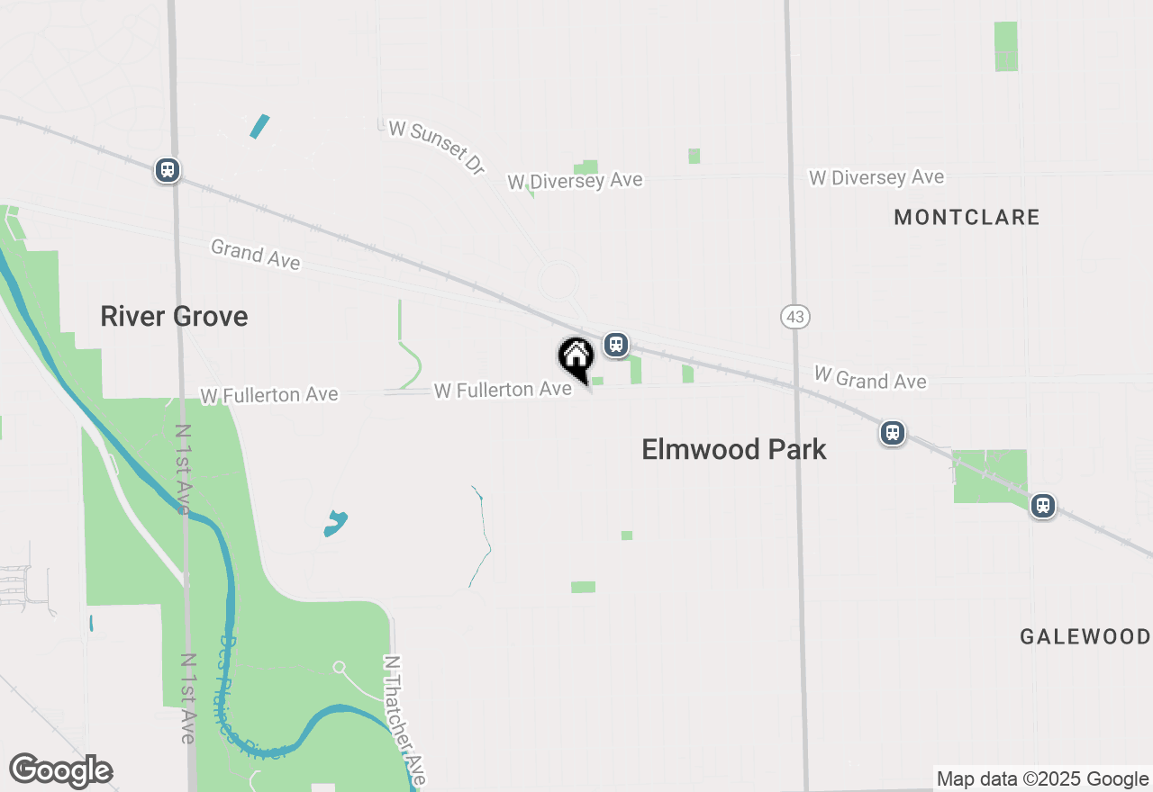 Map of 7613 W Fullerton Avenue #1F, Elmwood Park, IL 60707