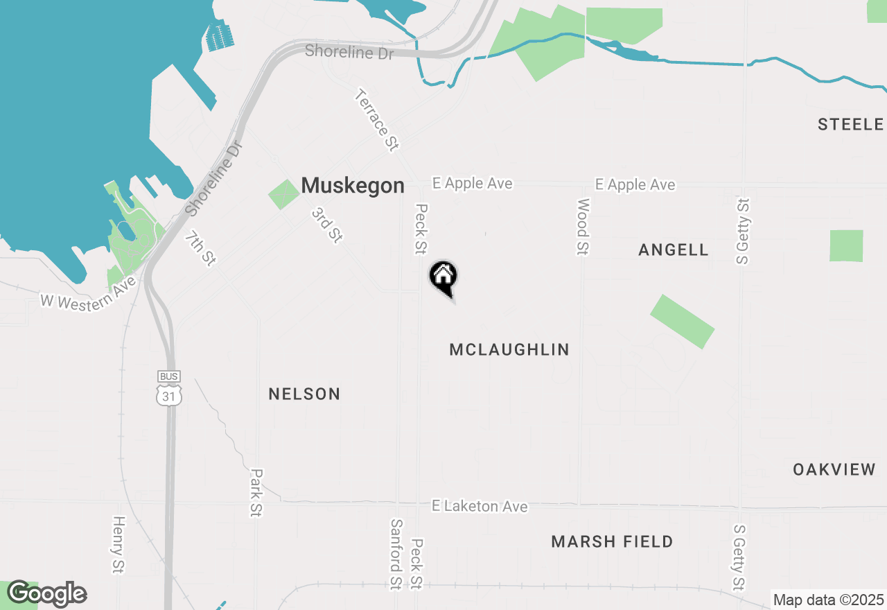 Map of 66 E Isabella Avenue, Muskegon, MI 49442