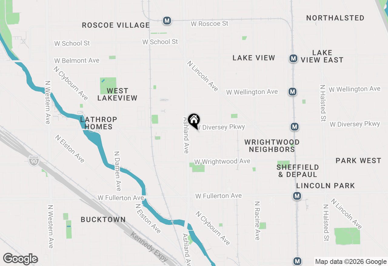 Map of 2742 N Bosworth Avenue #1, Chicago, IL 60614