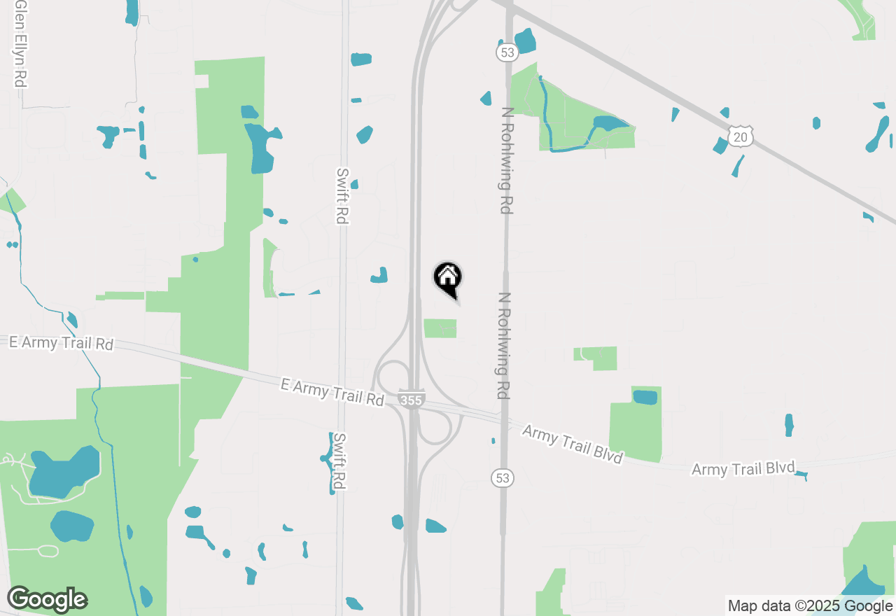 Map of 1839 W Woodland Avenue, Addison, IL 60101