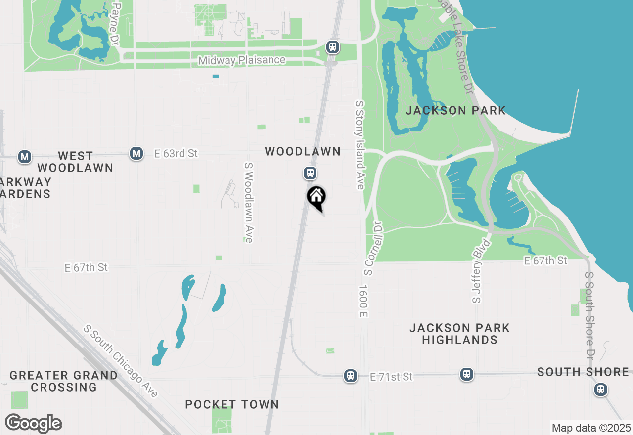 Map of 1414 E 65th Place #3, Chicago, IL 60637