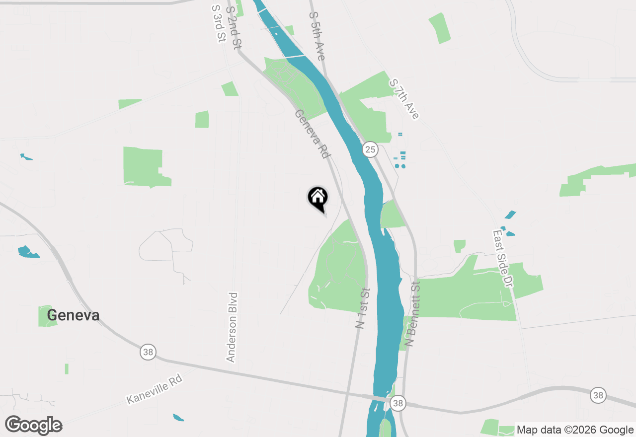 Map of 31 Roosevelt Street, St. Charles, IL 60174