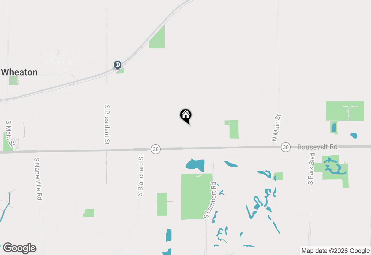 Map of 1907 E Indiana Street, Wheaton, IL 60187