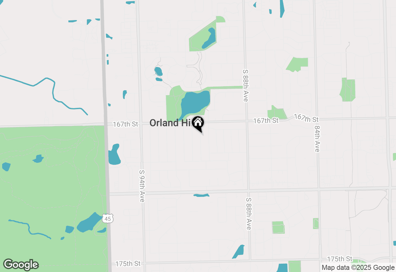 Map of 16758 Hilltop Avenue, Orland Hills, IL 60487