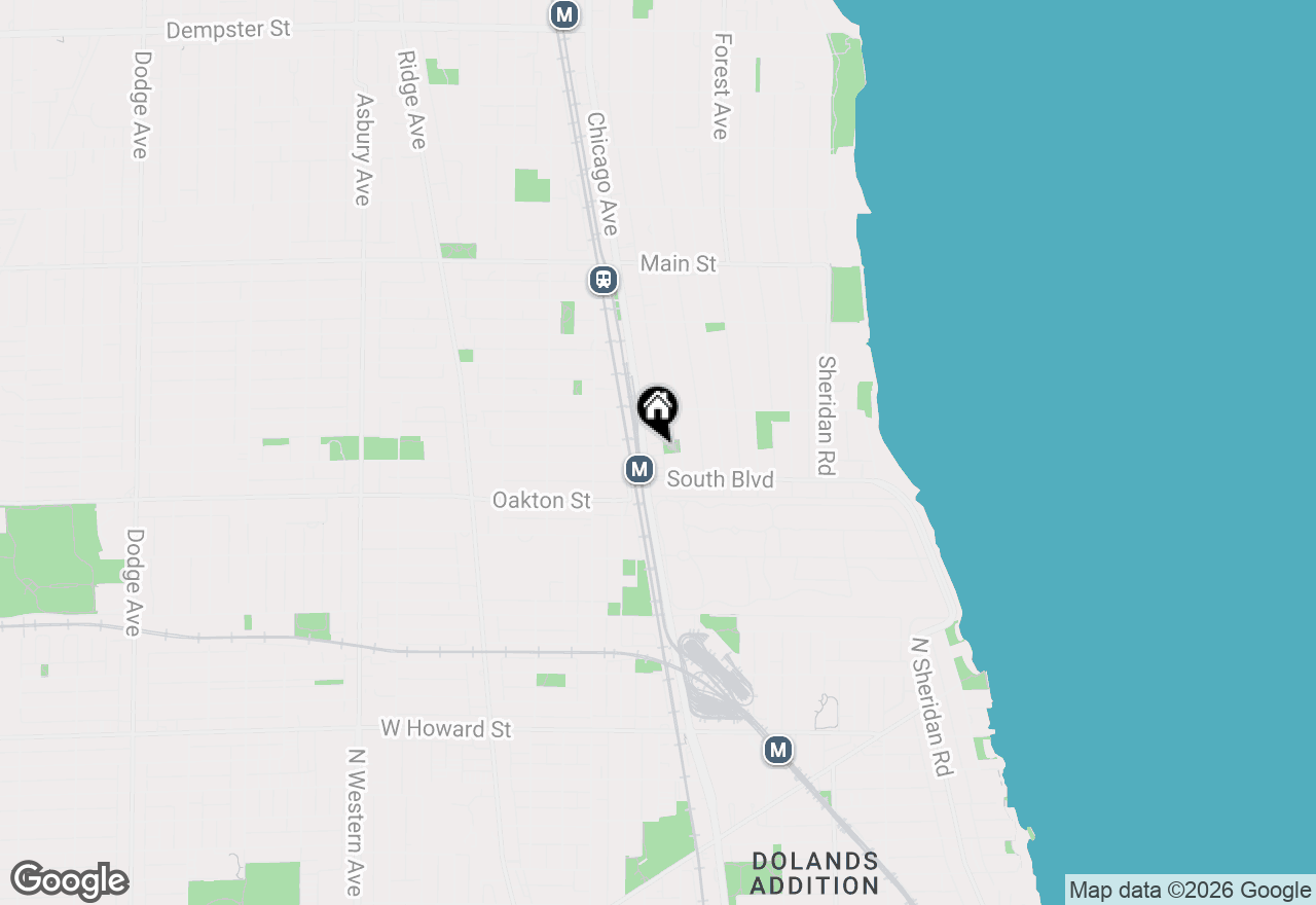 Map of 523 Chicago Avenue #D, Evanston, IL 60202