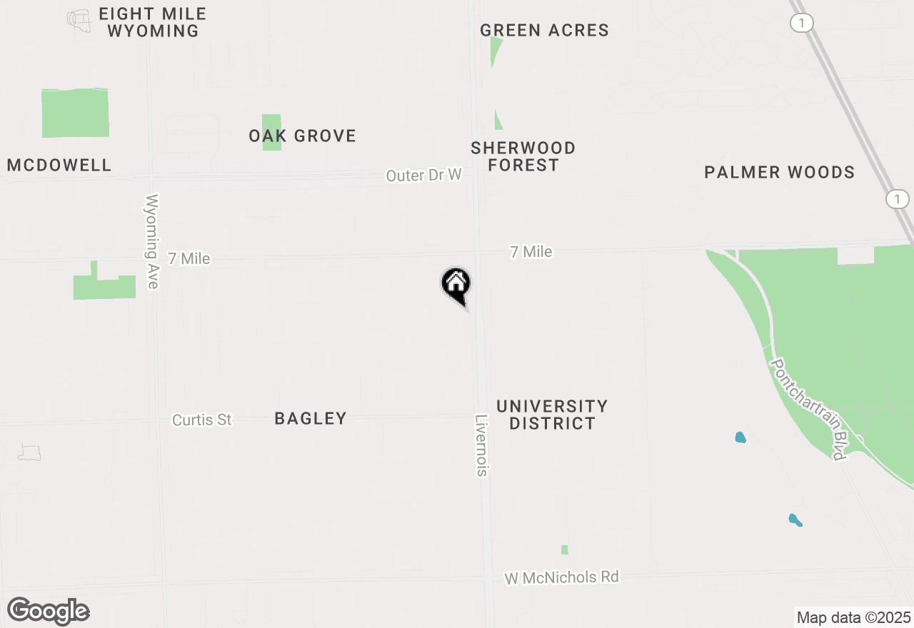 Map of 18661 Stoepel Street, Detroit, MI 48221