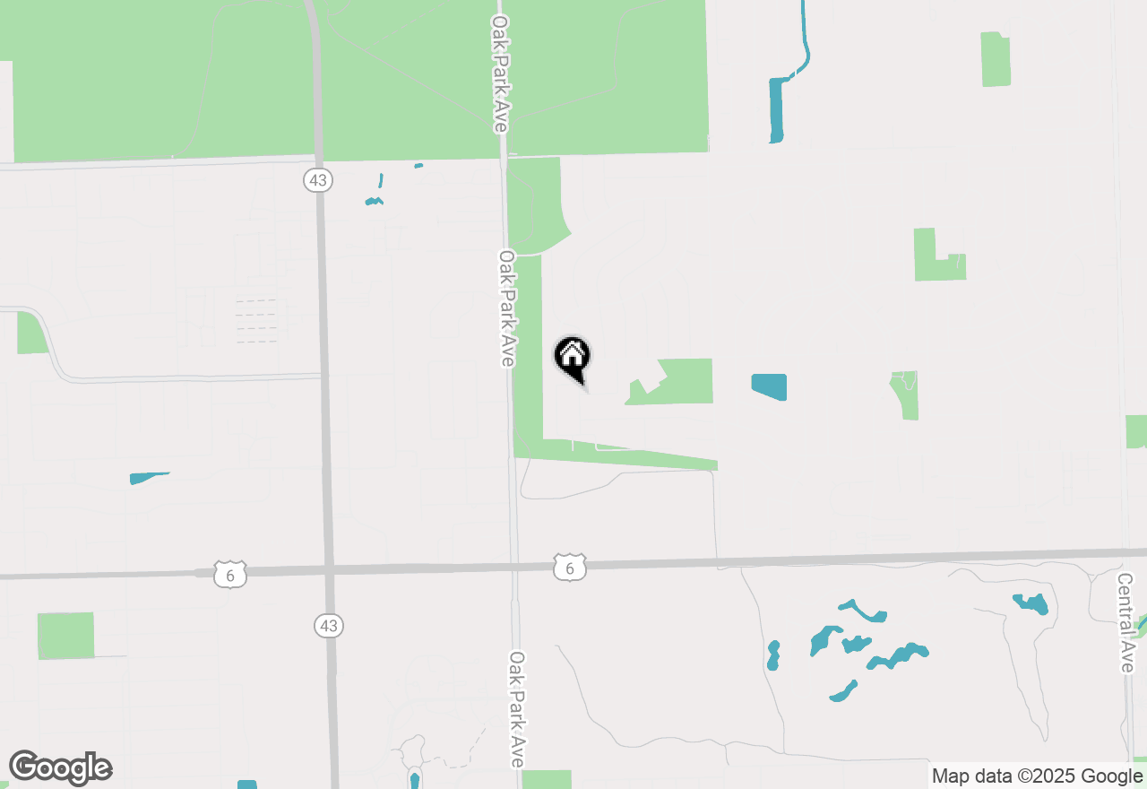 Map of 15524 Pine Road, Oak Forest, IL 60452