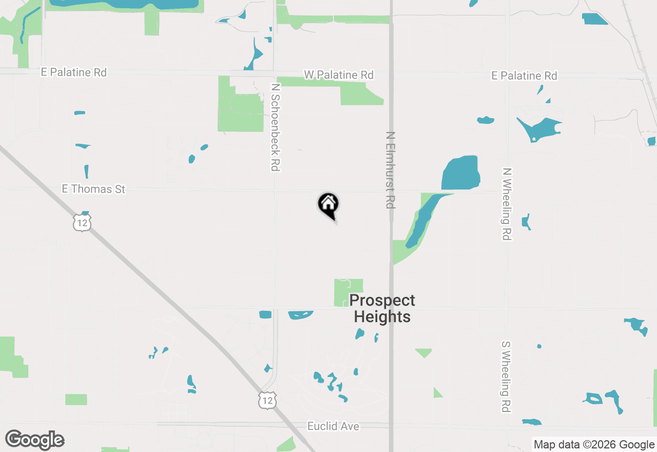 Map of 208 Elm Street, Prospect Heights, IL 60070