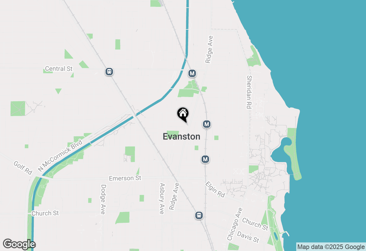 Map of 1124 Noyes Street, Evanston, IL 60201