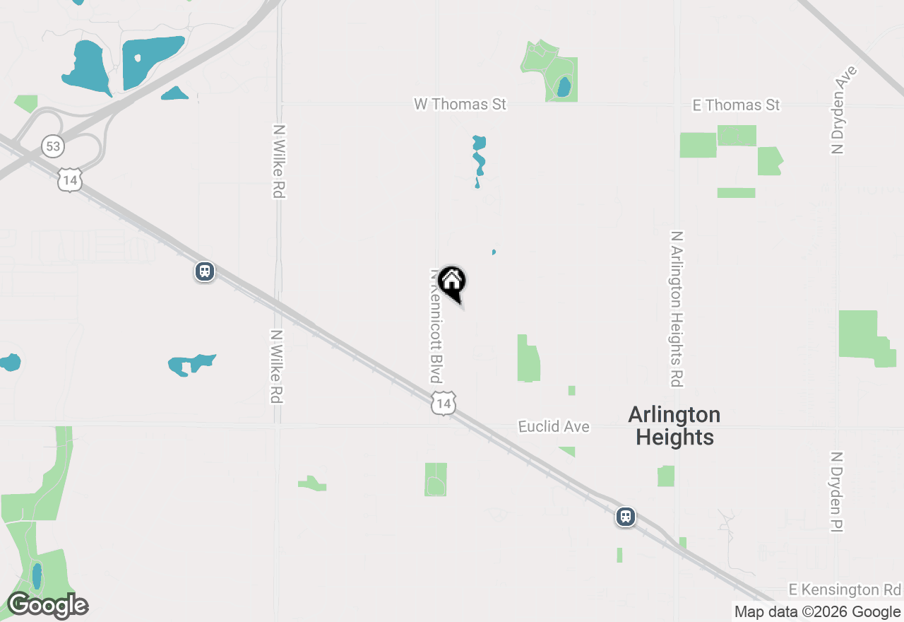 Map of 912 N Kaspar Avenue, Arlington Heights, IL 60004