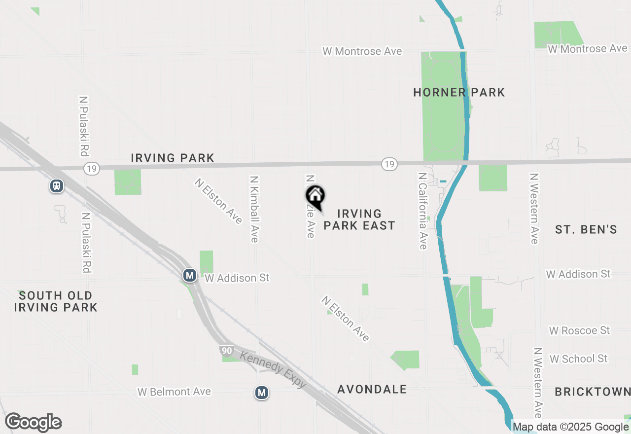 Map of 3801 N Kedzie Avenue #1S, Chicago, IL 60618