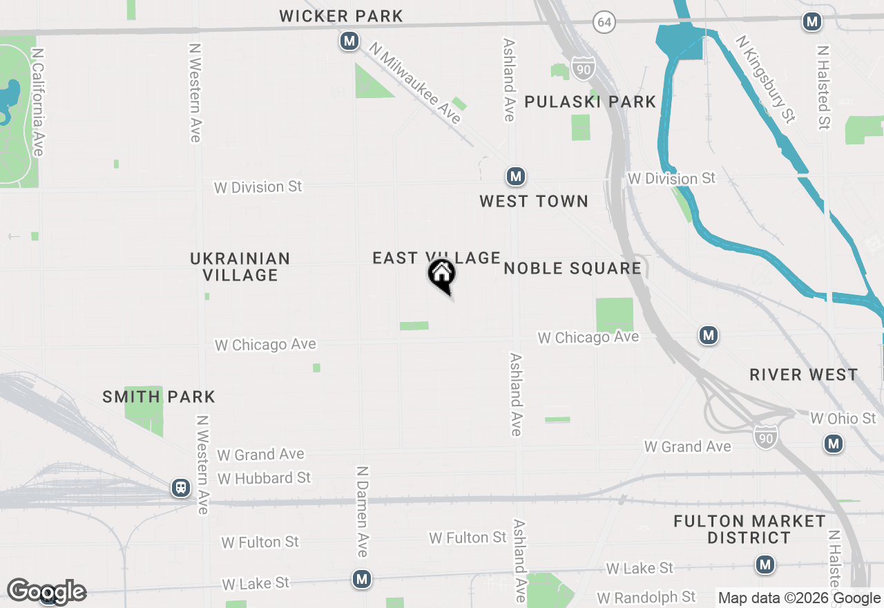 Map of 859 N Wood Street #3, Chicago, IL 60622
