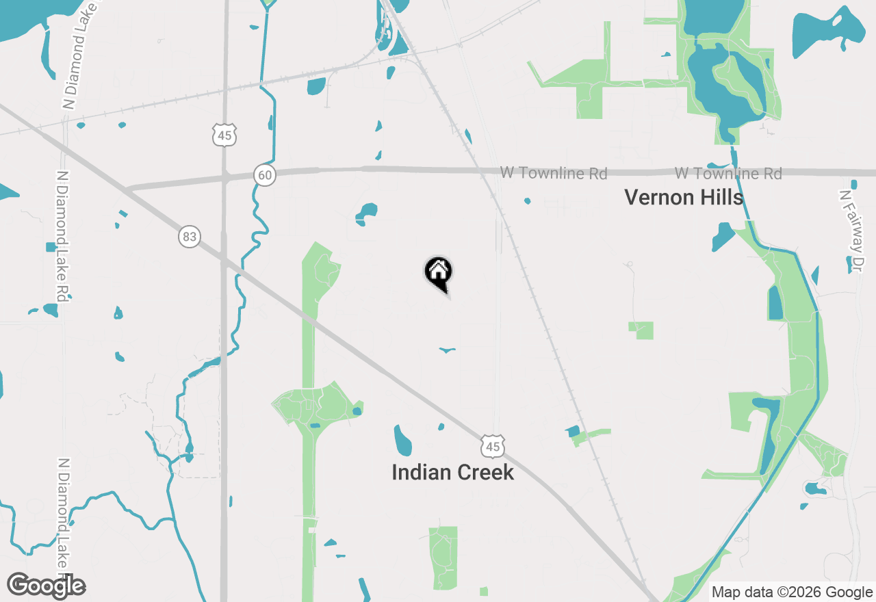 Map of 1342 Orleans Drive, Mundelein, IL 60060