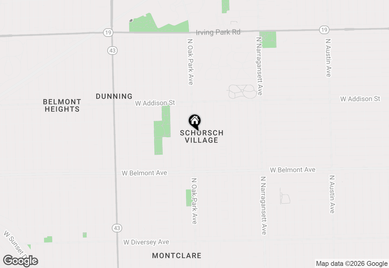 Map of 3407 N Oak Park Avenue, Chicago, IL 60634