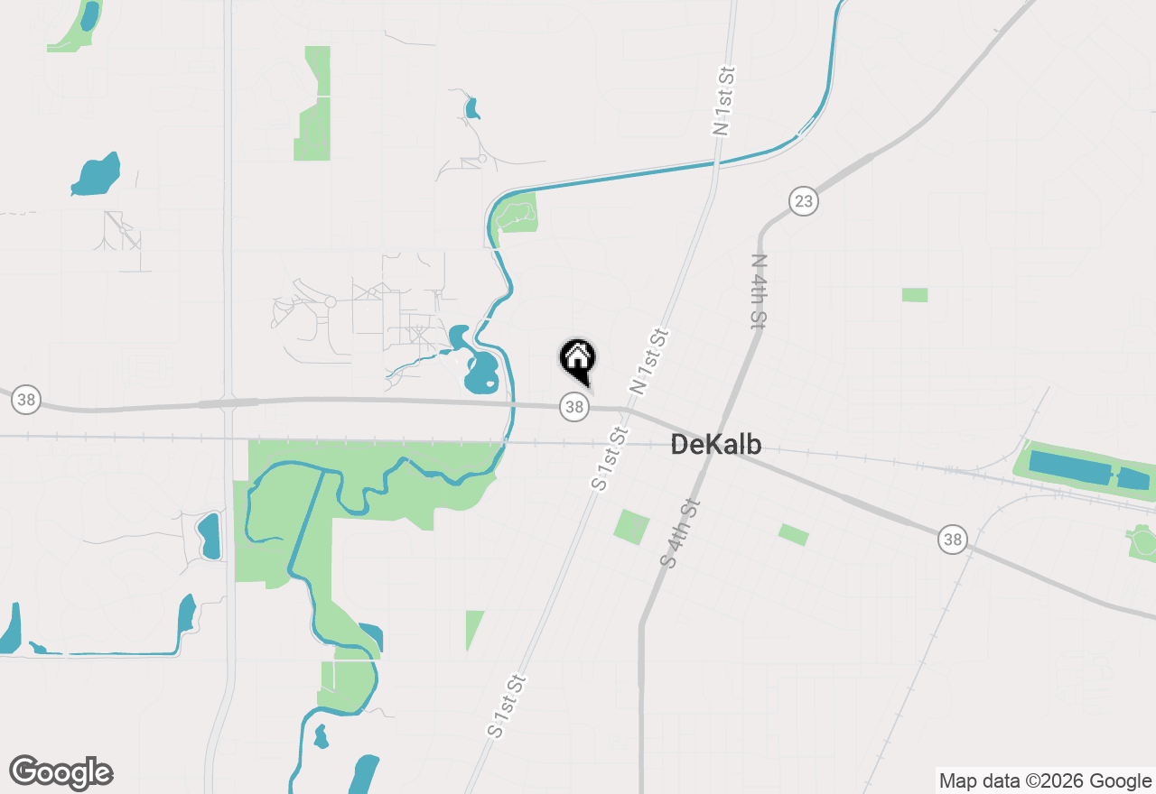 Map of 100 Park Avenue, Dekalb, IL 60115