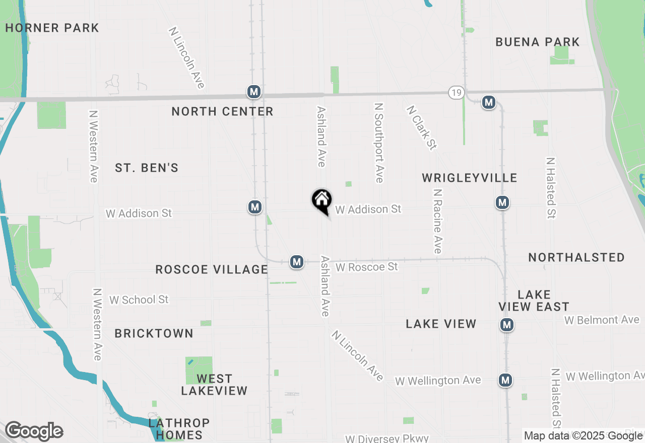 Map of 3536 N Ashland Avenue #3N, Chicago, IL 60657