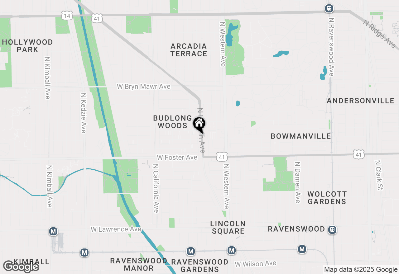 Map of 5300 N Lincoln Avenue #4E, Chicago, IL 60625