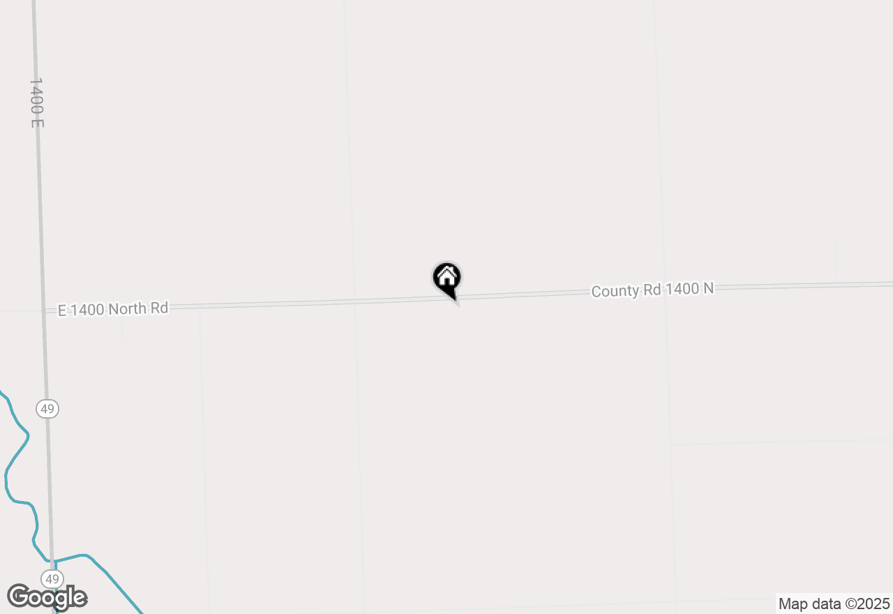 Map of 1533 E 1400 North Road, Crescent City, IL 60928