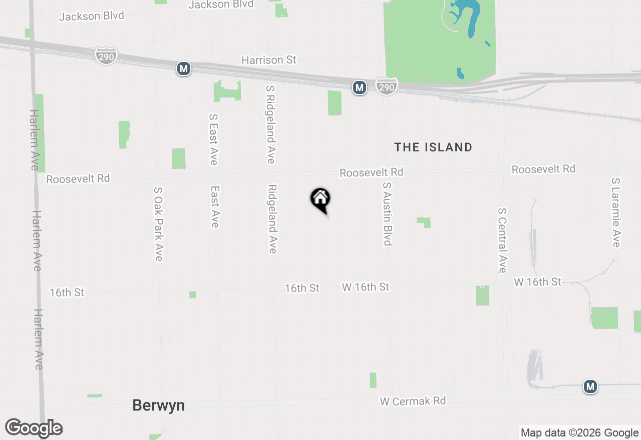 Map of 1329 Harvey Avenue, Berwyn, IL 60402