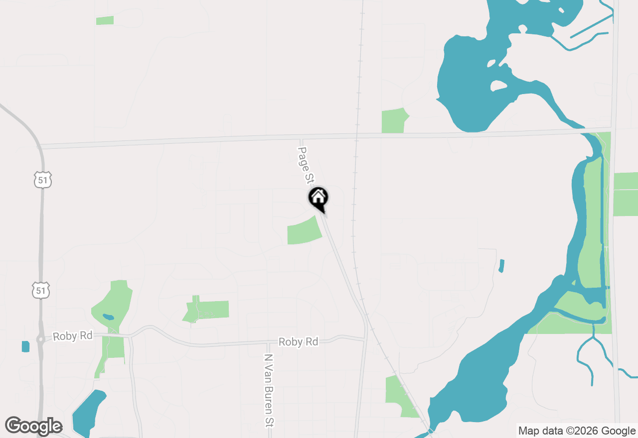 Map of 1702 N Page Street, Stoughton, WI 53589