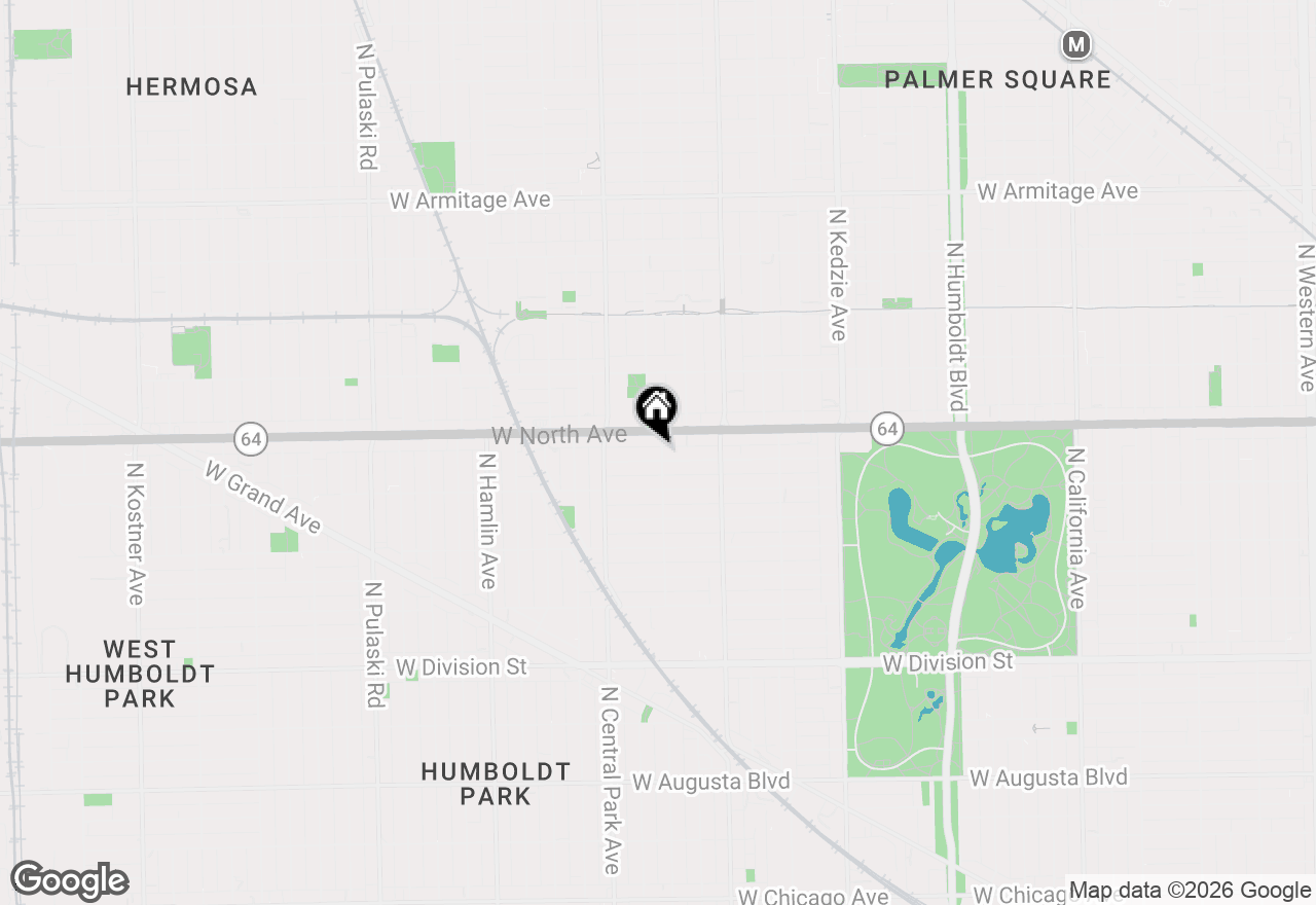 Map of 1538 N St. Louis Avenue #3R, Chicago, IL 60651