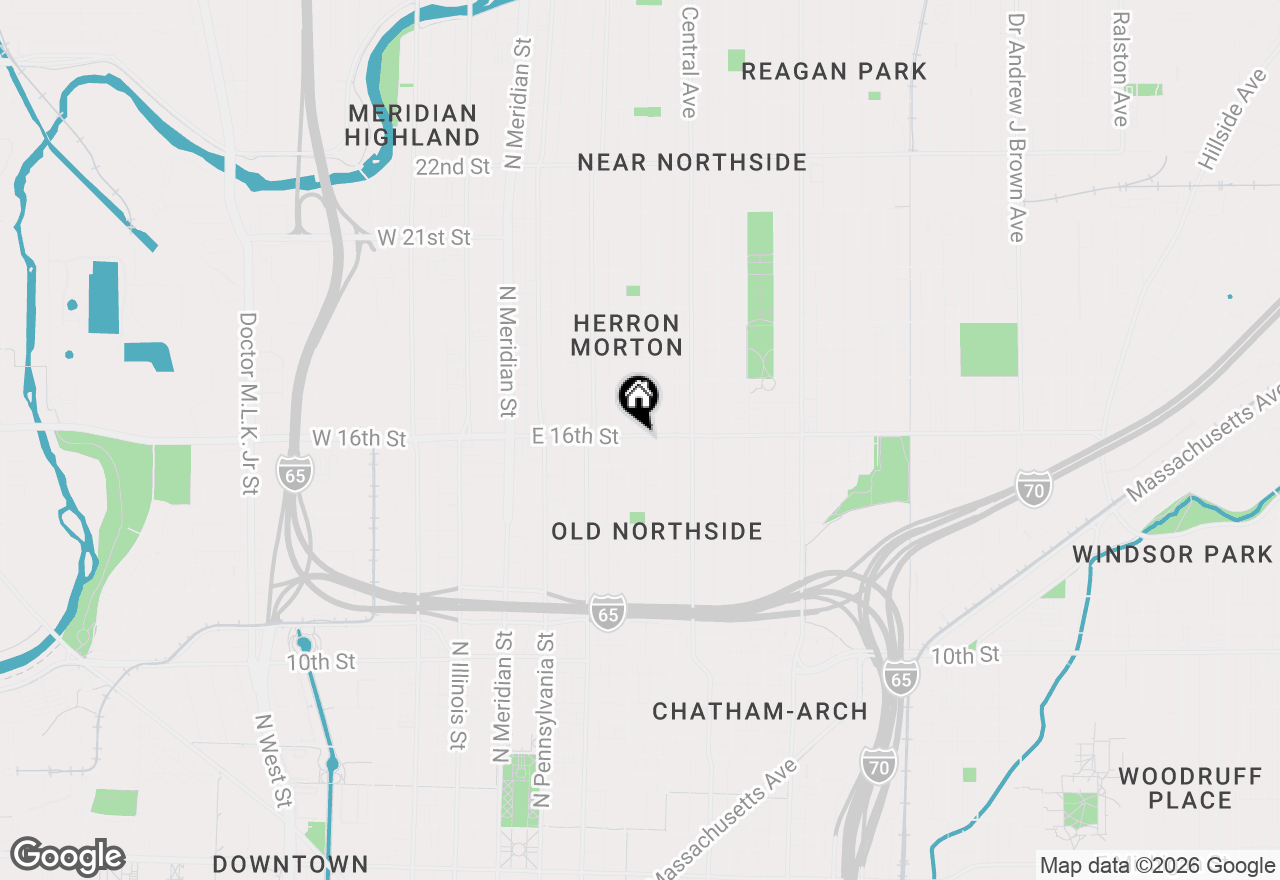 Map of 1529 N Alabama Street #C, Indianapolis, IN 46202