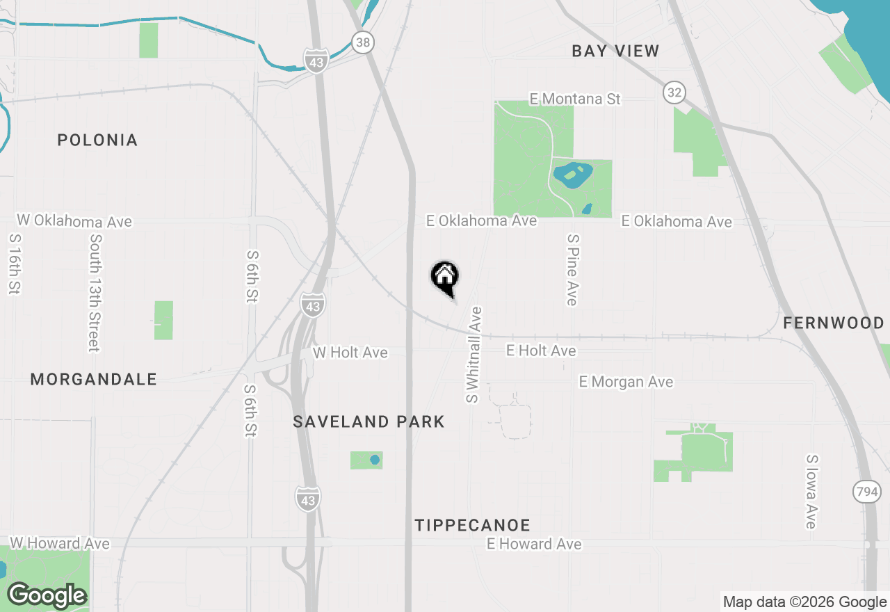 Map of 3300 S Burrell St, Milwaukee, WI 53207