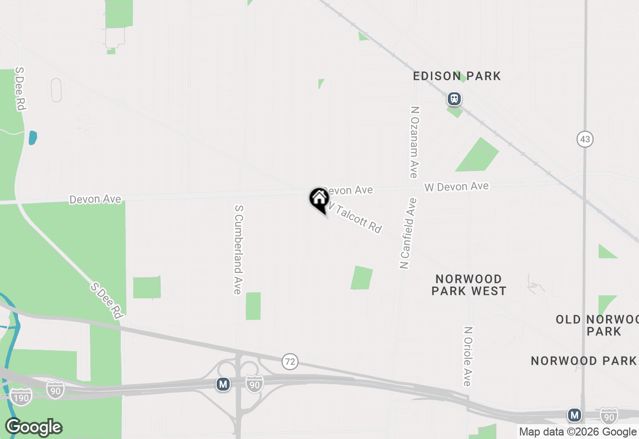 Map of 1309 S Crescent Avenue, Park Ridge, IL 60068