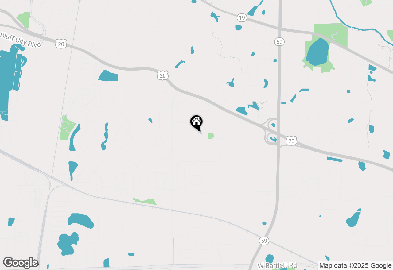 Map of 1251 Tamarack Drive, Bartlett, IL 60103