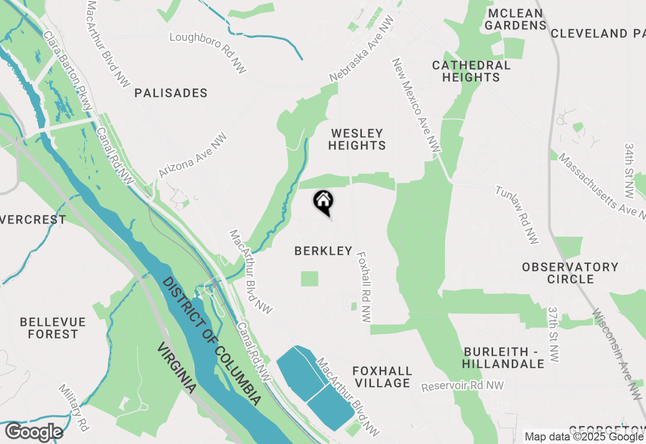 Map of 4814 Kemble Place Nw, Washington, DC 20007