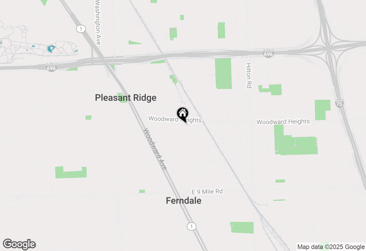 Map of 465 E Oakridge Street, Ferndale, MI 48220