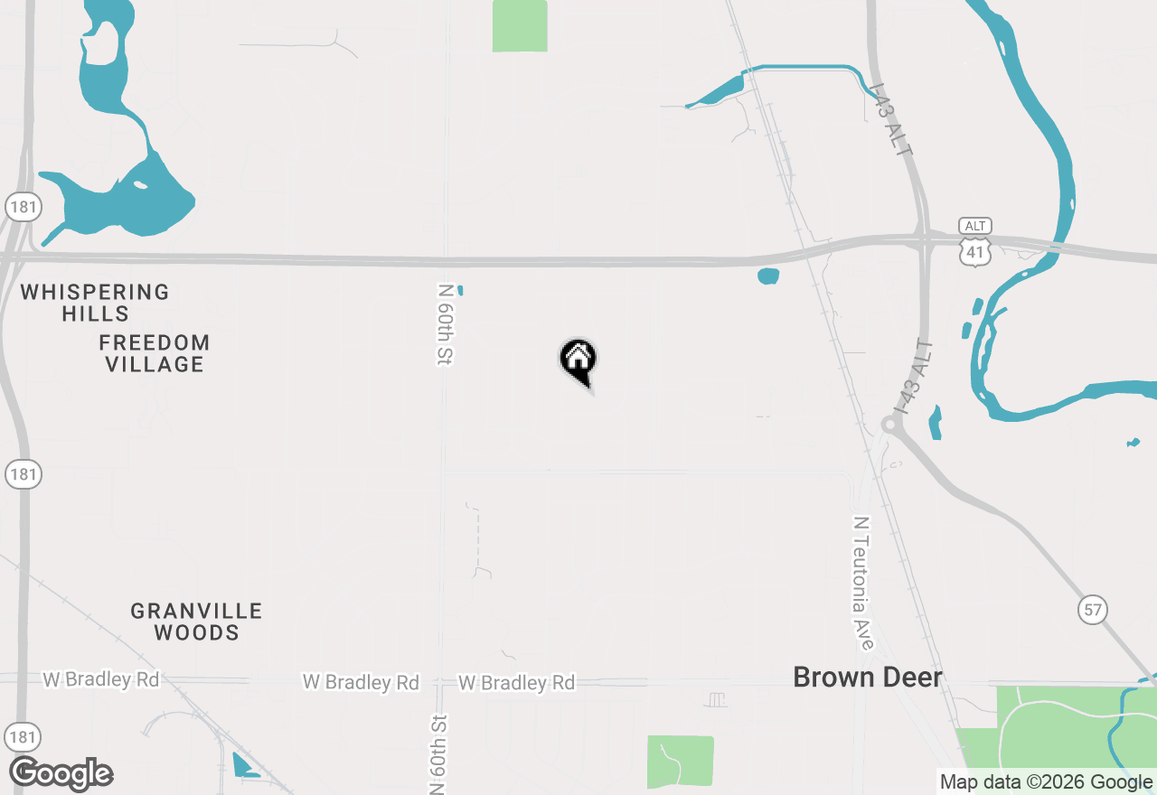 Map of 5337 W Wabash Ave, Brown Deer, WI 53223