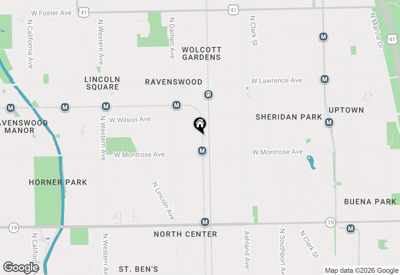 Map of 1825 W Sunnyside Avenue, Chicago, IL 60640