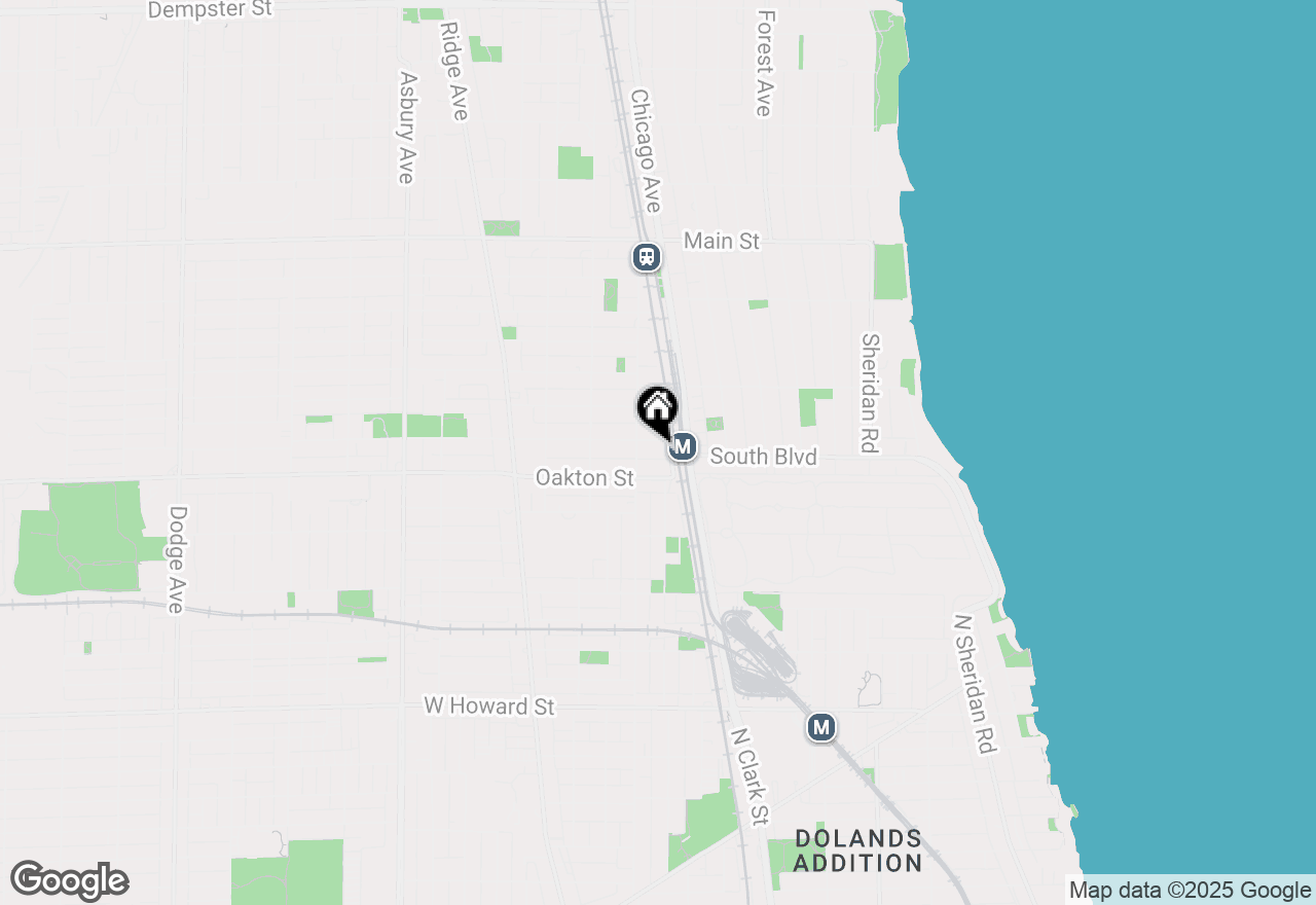 Map of 606 B South Boulevard, Evanston, IL 60202