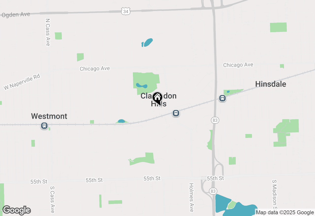 Map of 8 Mcintosh Avenue, Clarendon Hills, IL 60514