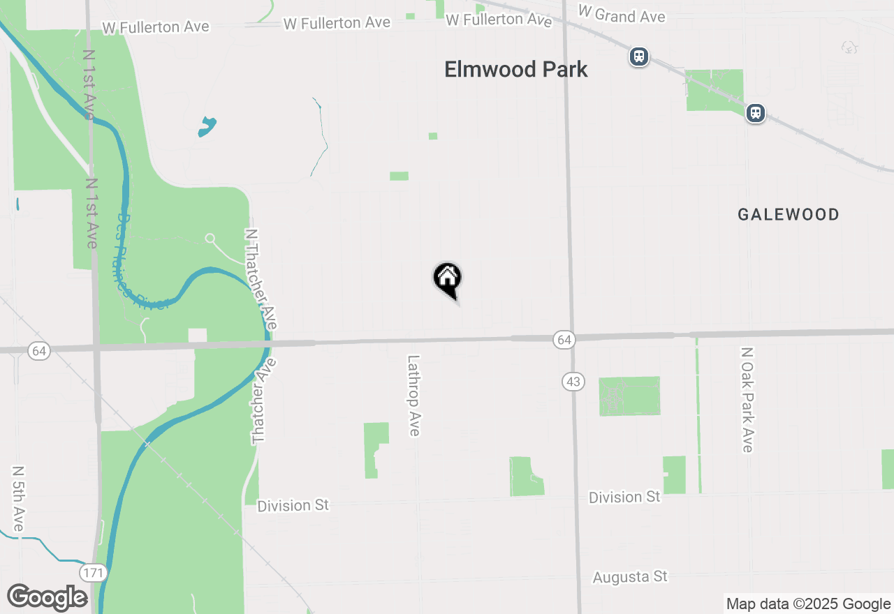 Map of 1636 N 75th Avenue, Elmwood Park, IL 60707