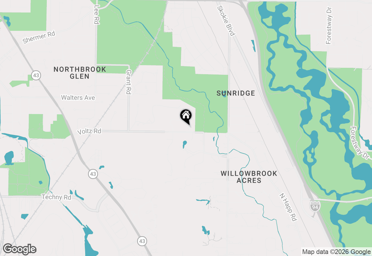 Map of 2 Bridlewood Road, Northbrook, IL 60062