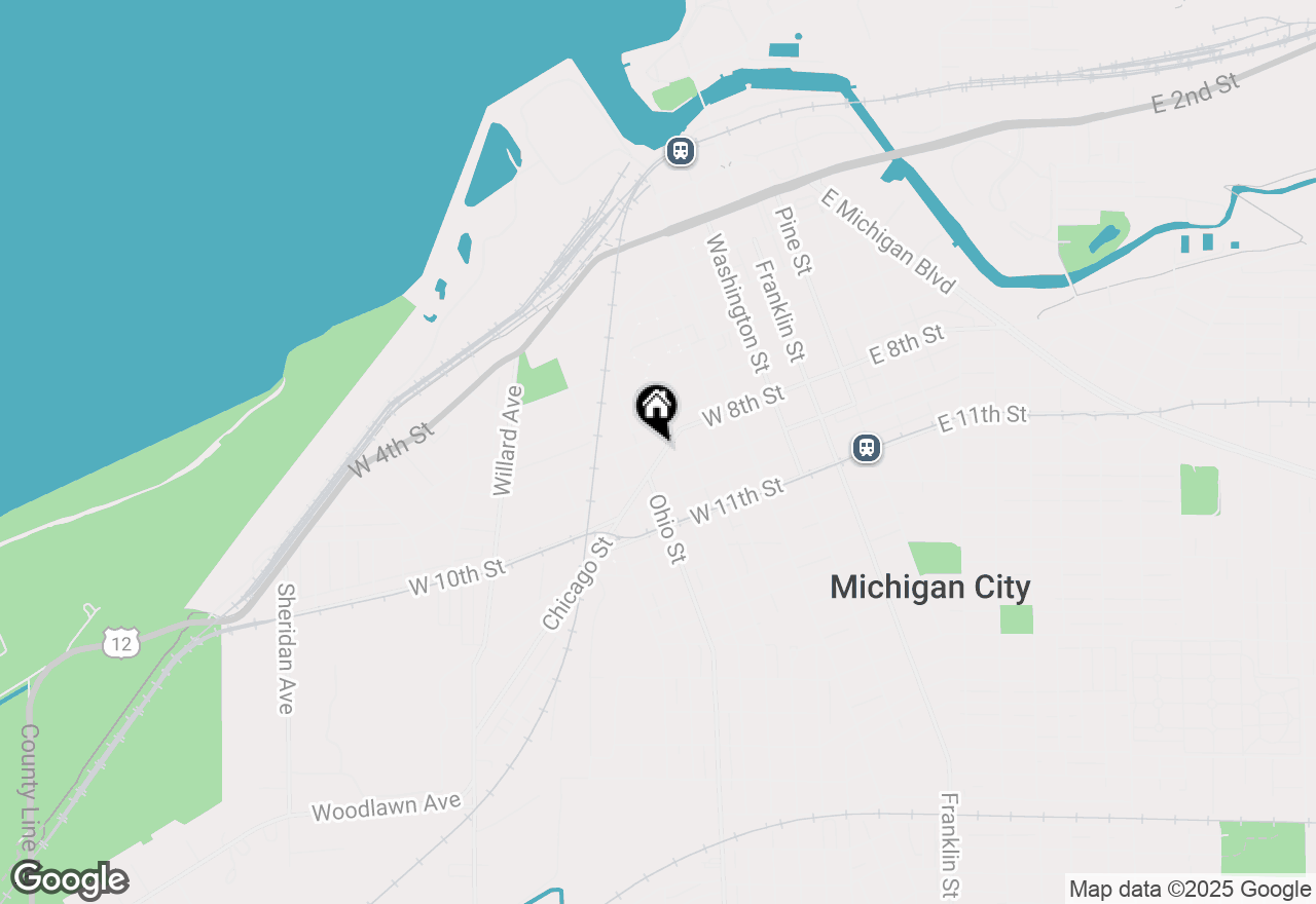 Map of 207 Chicago Street, Michigan City, IN 46360