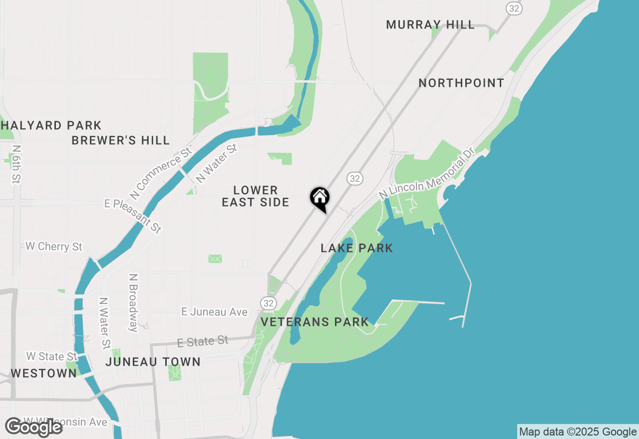 Map of 1633 N Prospect Ave #1D, Milwaukee, WI 53202