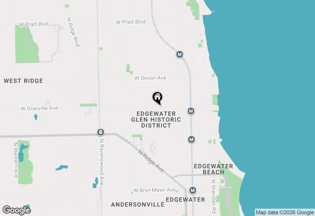 Map of 6151 N Glenwood Avenue #205, Chicago, IL 60660
