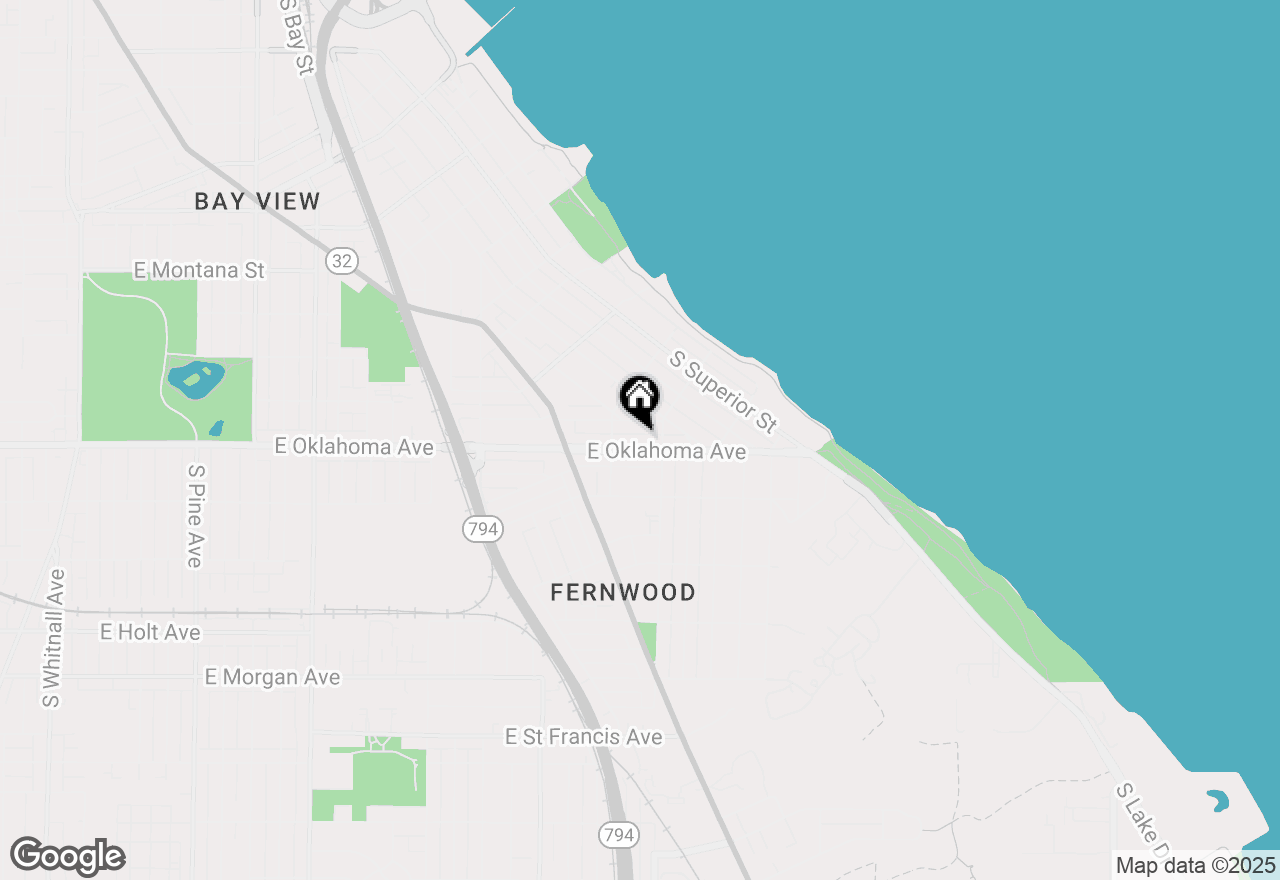 Map of 2338 E Oklahoma Ave, Milwaukee, WI 53207