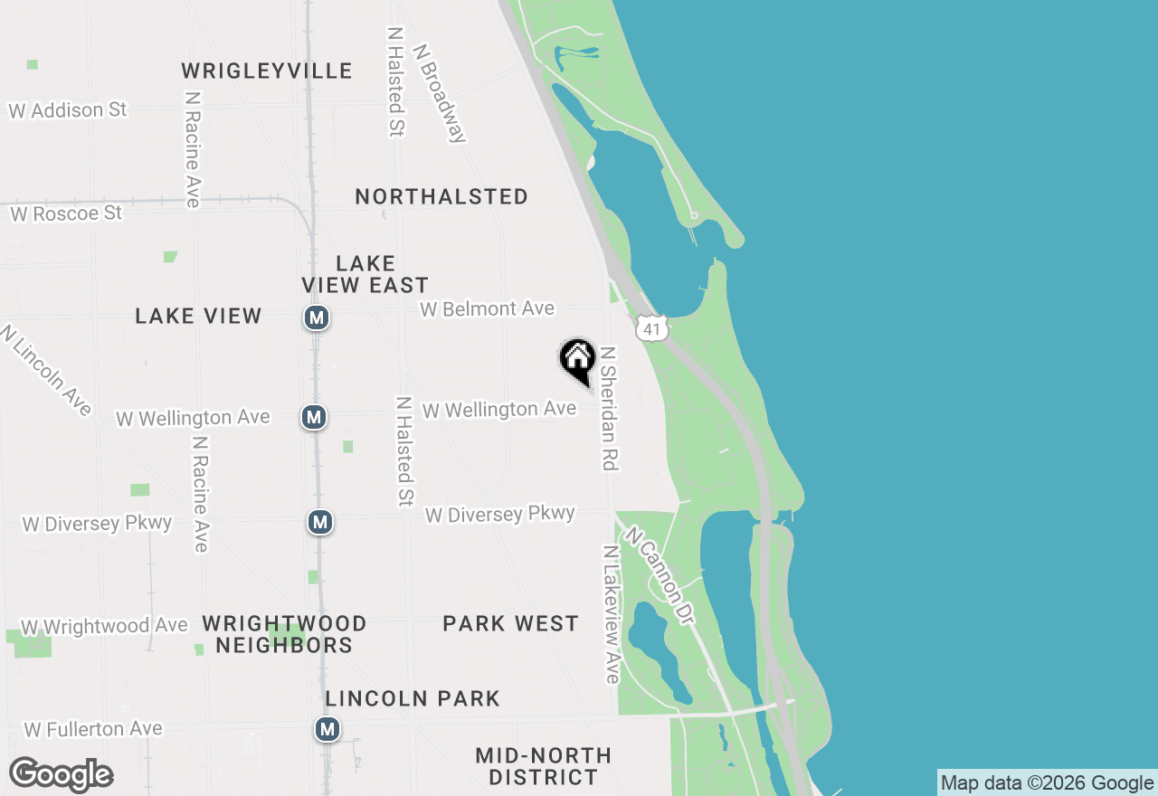 Map of 434 W Wellington Avenue #209, Chicago, IL 60657