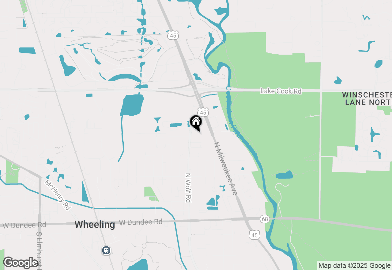 Map of 563 N Wolf Road, Wheeling, IL 60090