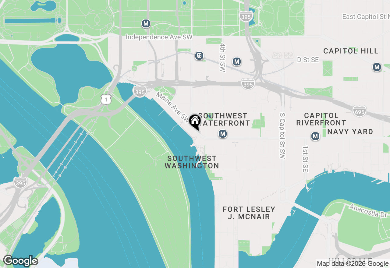 Map of 601 Wharf Street Sw #212, Washington, DC 20024