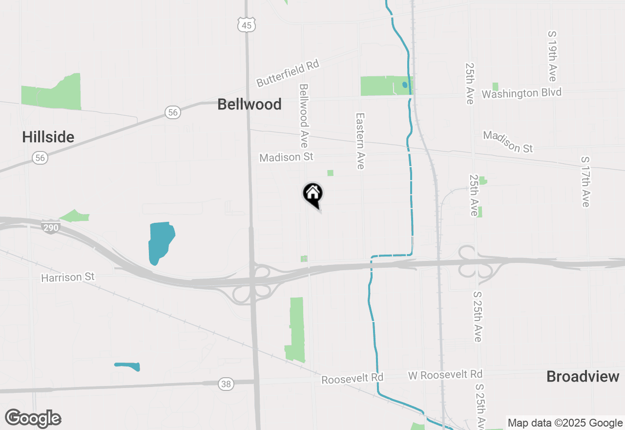Map of 3616 Jackson Street, Bellwood, IL 60104