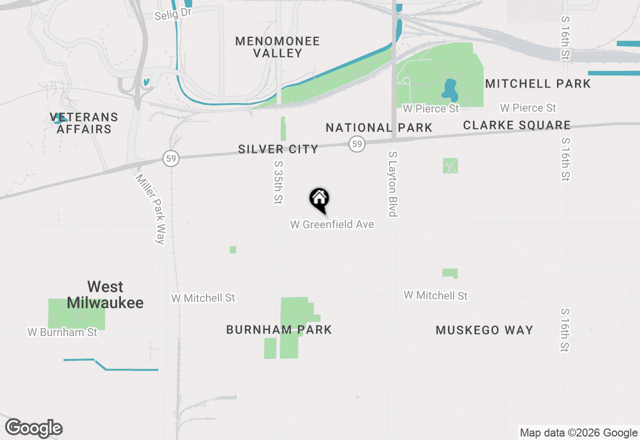 Map of 3204 W Greenfield Ave, Milwaukee, WI 53215