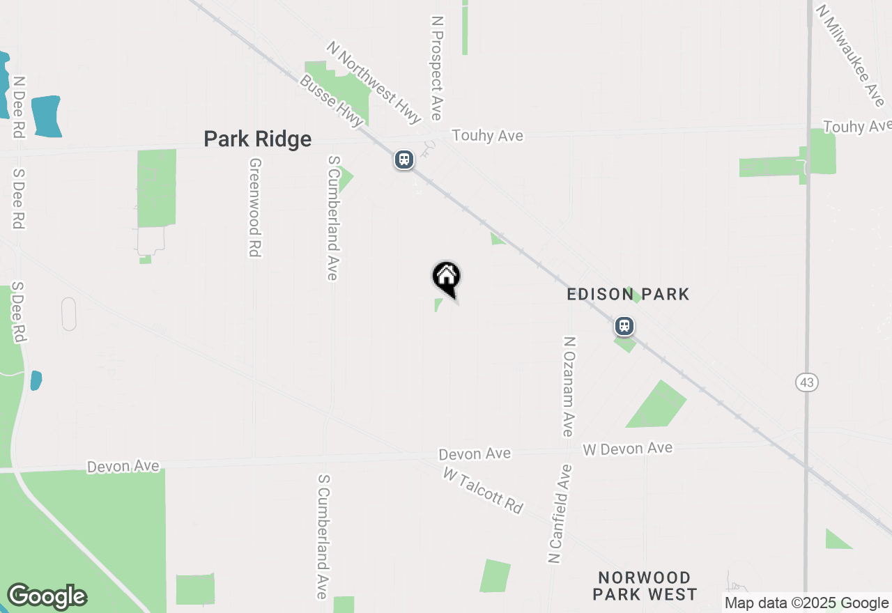 Map of 607 S Crescent Avenue, Park Ridge, IL 60068