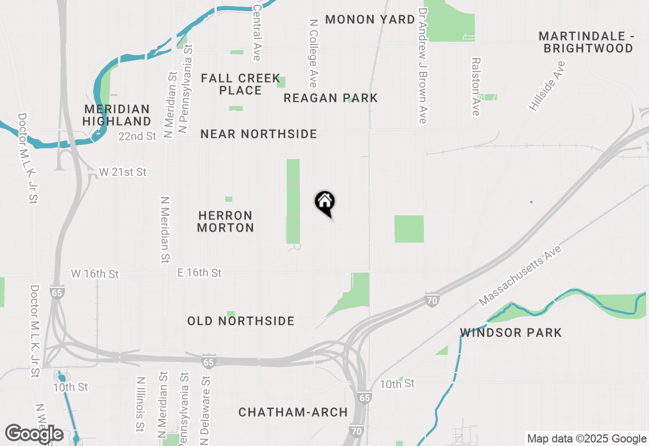 Map of 1816 Carrollton Avenue, Indianapolis, IN 46202